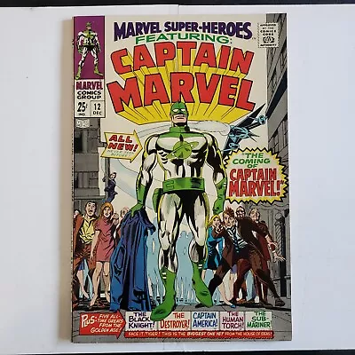 Buy Marvel Super-Heroes #12 Vol. 1 (1967) Marvel Comics Featuring Captain Marvel • 111.01£