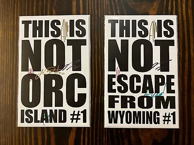 Buy This Is Not Escape From Wyoming & This Is Not Orc Island Signed & Sketched Rare • 283.12£