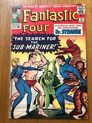Buy Marvel Fantastic Four #27 - 1964 - 1st Dr Strange Full Cover Appearance - Cents! • 110£