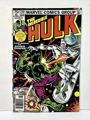 Buy The INCREDIBLE HULK #250 SILVER SURFER BATTLE 1980 Marvel Newsstand VF+ 8.5 • 39.03£