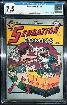 Buy Sensation Comics #69 Vol 1 (1947) - *2nd Appearance Of Huntress* - CGC 7.5 • 951.59£