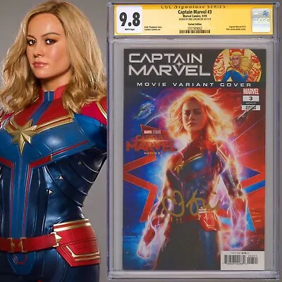 Buy CGC 9.8 SS Captain Marvel #1 Photo Variant Cover Signed By Brie Larson 2019 • 1,314.48£