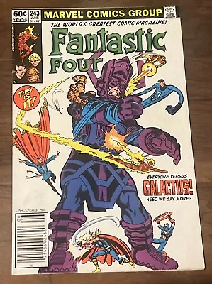 Buy Fantastic Four 243 Marvel Comics FF Avengers Thor Galactus - John Byrne Art • 11.16£