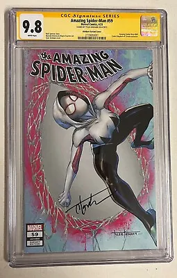 Buy Amazing Spider-Man 59 CGC SS 9.8, Signed Tyler Kirkham, Ghost Spider Variant  • 138.14£