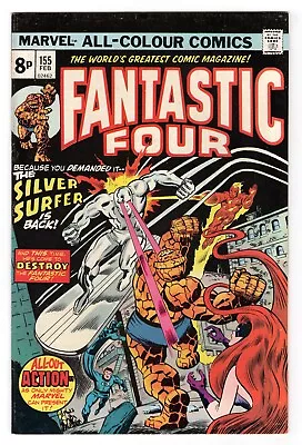 Buy Fantastic Four Vol 1 No 155 Feb 1975 (VFN+) (8.5) Marvel, Bronze Age • 29.99£