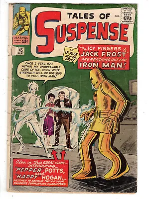 Buy Tales Of Suspense #45 (1963) - Grade 2.0 - 1st App Pepper Potts & Happy Hogan! • 118.77£