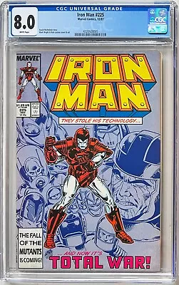 Buy Iron Man #225 CGC 8.0 White. 1st Armour Wars! Coming Soon To The MCU!! • 40£