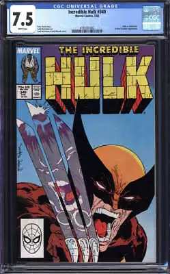 Buy Incredible Hulk #340 Cgc 7.5 White Pages // Hulk Vs Wolverine Mcfarlan Id: 53334 • 134.09£