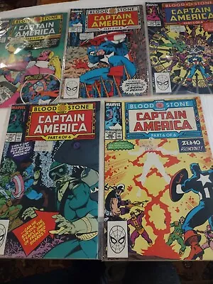 Buy 5 Captain America Comic Books Blood Stone  #'s 357 358 359 360 362   1989 • 8.79£