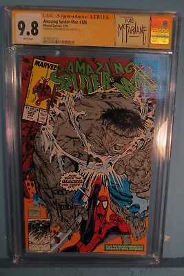 Buy 🔥  Amazing Spider-Man 328 CGC 9.8 SS Signed By Todd McFarlane 1990 NM/MT Hulk • 800.60£