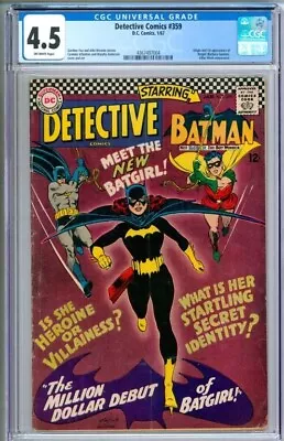 Buy Detective Comics  #359      CGC 4.5     Origin & 1st Appearance Batgirl • 503.69£