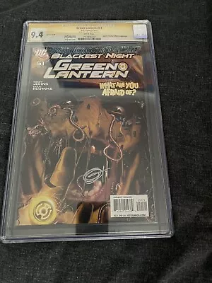 Buy Green Lantern #51 9.4 Blackest Night CGC SS Signed By Greg Horn (read Desc) • 80£