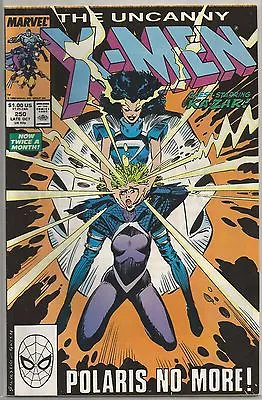 Buy Uncanny X-Men #250 : Vintage Marvel Comic Book From October 1989 • 6.95£