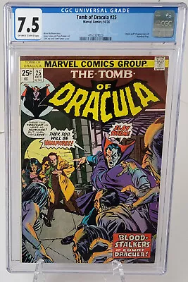 Buy Marvel Comics Tomb Of Dracula #25 CGC 7.5 1st App And Origin Of Hannibal King • 158.86£