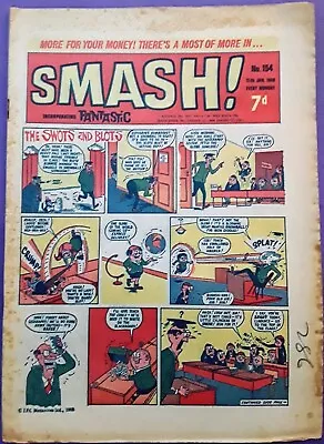 Buy NICE SMASH & FANTASTIC Comic No 154 Jan 11th 1969 Batman Superman.FANTASTIC - 4 • 1.99£