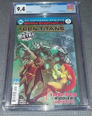 Buy TEEN TITANS #12 CGC 9.4 (2017) Cover A DC 1st Appearance Batman Who Laughs DC • 79.06£