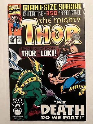 Buy Thor #432 Loki Mephisto Enchantress Giant Sized 350th Appearance Of Thor (VF-) • 3.95£