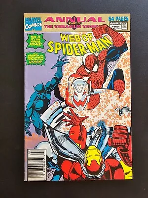 Buy Marvel Comics Web Of Spiderman Annual #7 June 1991 Erik Larsen Cover • 3.20£