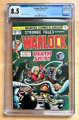 Buy Strange Tales #179 WARLOCK CGC 8.5 - 1st Pip The Troll - Marvel Comics 1975 • 87.07£