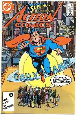 Buy ACTION COMICS #583 F, Last Ish. Alan Moore Direct DC Comics 1986 Stock Image • 7.94£