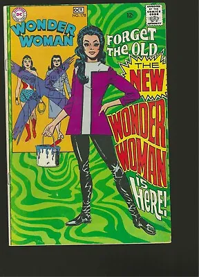 Buy Wonder Woman #178 Begins Modernizing Diana Prince Classic Cover DC 1968 VF • 158.12£