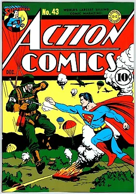 Buy SUPERMAN Action Comics #43 Cover WWII Era 6.75  X 9.5  Book Magazine Page M108 • 4.74£