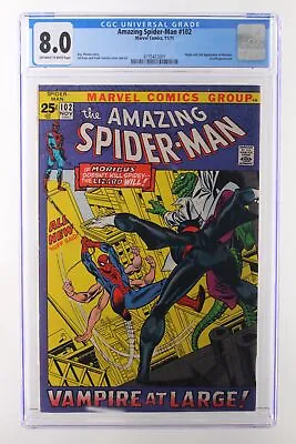 Buy Amazing Spider-Man #102 - Marvel Comics 1971 CGC 8.0 Origin And 2nd Appearance O • 119.84£