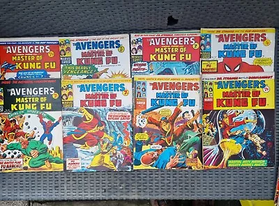 Buy Avengers Master Of Kung Fu #44, 45, 46, 47, 49, 51, 61, 64 1974 Good Shang-Chi  • 29.99£