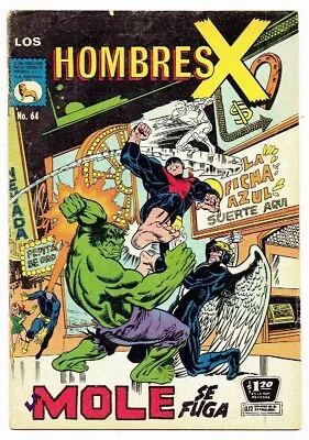 Buy MEXICAN UNCANNY X-MEN #66 VS HULK LAST ISSUE By LA PRENSA MEXICO 1970 IN SPANISH • 395.30£