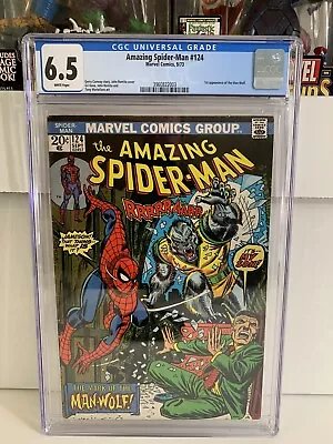 Buy Amazing Spiderman 124 CGC 6.5 1st Manwolf • 135.86£