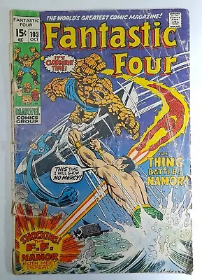 Buy 1970 Fantastic Four 103 Fair/Good.Stan Lee/John Romita.President R.M.Nixon Cameo • 12.77£