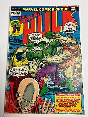 Buy The Incredible Hulk #164(1973) 1st Appearance Captain Omen • 7.94£