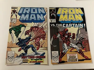Buy 2 Comics, Iron Man #228 & #229, Shattered In Siberia, Iron Man Vs The Captain • 30£