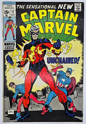 Buy Captain Marvel #17 1969 4.0 VG 1st New Captain Marvel Appear! Kane/Adkins Art! • 18.21£