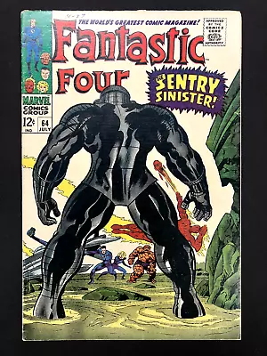 Buy Fantastic Four #64 (1st Series) Marvel Jul 1967 1st Appear Of Kree Sentry 459 • 12.05£