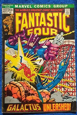Buy FANTASTIC FOUR #122 Marvel, 1972. GALACTUS!! SILVER SURFER! VINTAGE! 20c COVER! • 16.06£