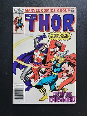 Buy Marvel Comics The Mighty Thor #330 April 1983 1st App The Crusader • 8.01£