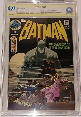 Buy Batman #227 6.0 CBCS SS OW Like CGC Signed By Neal Adams TEC #31 Classic Cover • 960.73£