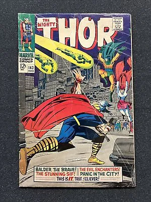 Buy Thor #143 (Aug 1967, Marvel) LOW GRADE - SILVER AGE COMIC - READER COPY • 7.60£