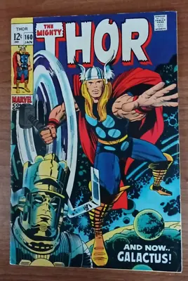 Buy THOR 160 (Marvel Comics, 1969) FN/VFN (7.0)  KIRBY Art Cents Copy GALACTUS • 85£