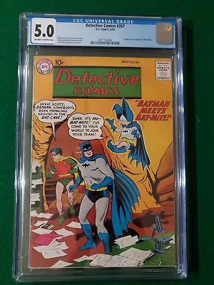 Buy Detective Comics #267 CGC 5.0 OW/W 1959 Batman 1st App. Bat-Mite! • 628.53£
