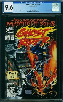 Buy Ghost Rider #28 CGC 9.6 WP V2 1992 Marvel (1st App Of Midnight Sons) • 31.49£