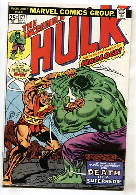Buy INCREDIBLE HULK #177 Comic Book-Warlcok Vs. Hulk-Marvel 1974 • 39.90£