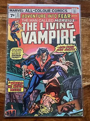 Buy Adventure Into Fear 23. 1974. Featuring Morbius. 1st Appearance Of Lord I. FN- • 2.99£