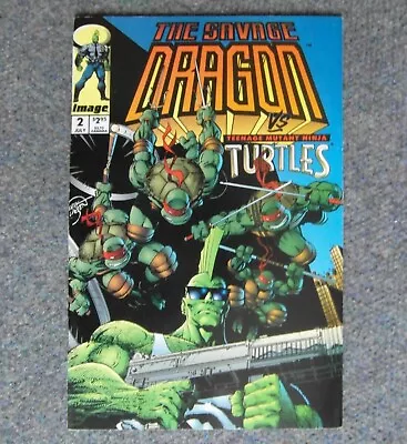 Buy THE SAVAGE DRAGON Vs TEENAGE MUTANT NINJA TURTLES #2 - Image 1993 - .NM • 8.99£