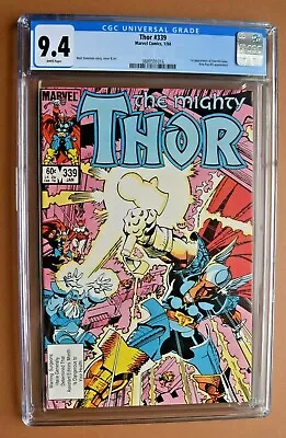 Buy Marvel 1986 The Mighty Thor #339 1st Stormbreaker  / Beta Ray Bill CGC 9.4 NM • 41.97£