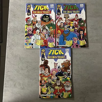 Buy The Tick Big Xmas Trilogy #1,2,3 1-3 Complete Set (2002) New England Comics Rare • 20£