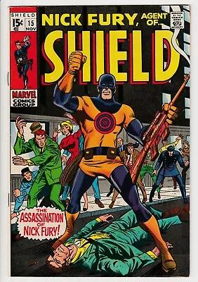 Buy Nick Fury, Agent Of S.H.I.E.L.D. #15 • 1969 • Vintage Marvel 15¢. Apparent Death • 0.99£