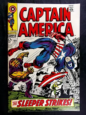 Buy Captain America #102 VF 8.5 Jack Kirby Art Vintage Marvel Comics 1968 • 102.77£