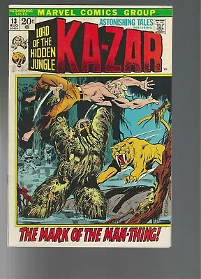 Buy Astonishing Tales #13 Ka-Zar 3rd Man-Thing Marvel 1972 VF-NM • 47.44£